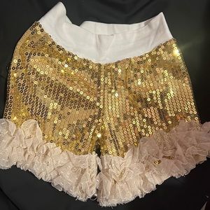 Super cute gold shorts for girls